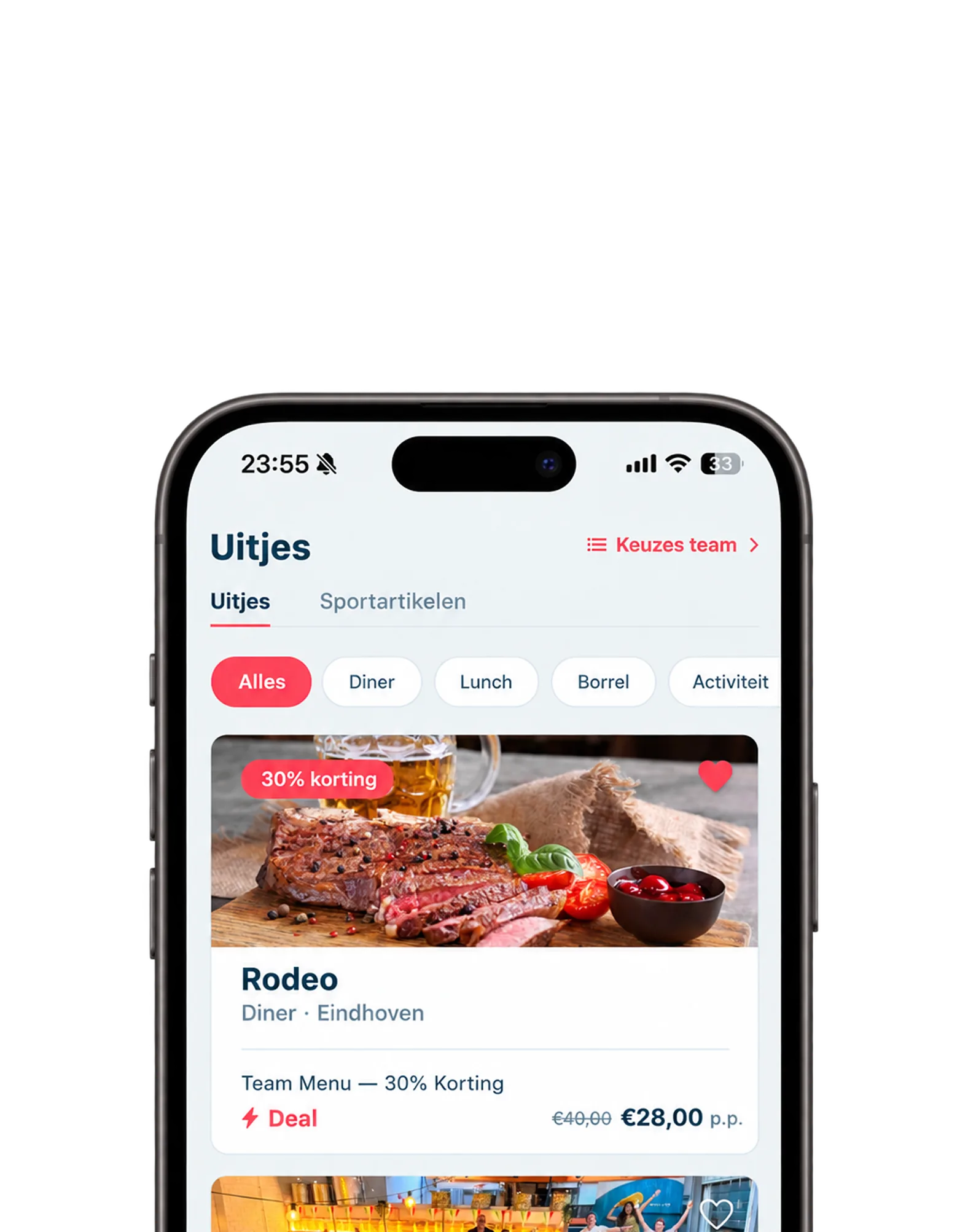 Teamuitjes in de TeamPot-app